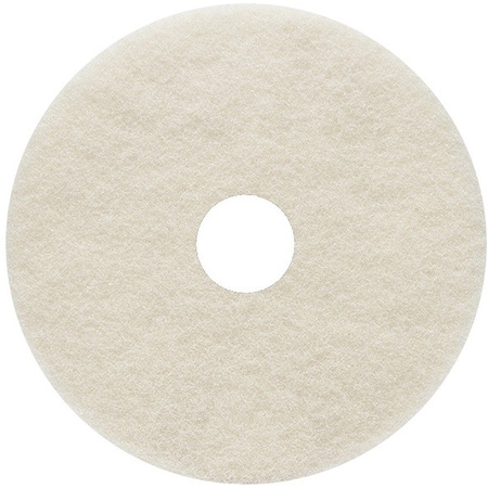 Genuine Joe Burnish Floor Pad - 17in Diameter - Beige, 5PK GJO18400